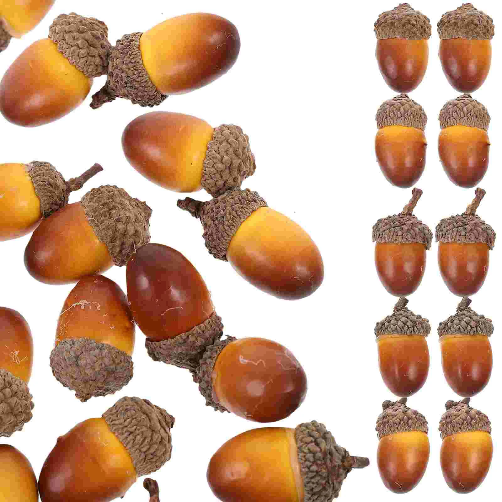 

50 Pcs Christmas Decor Acorn Photo Props Decorate Acorns DIY Adornments Foam Ornament Photography Thanksgiving Day