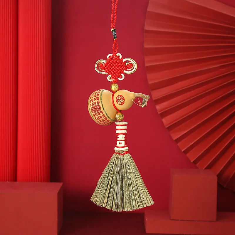 

Новинка 2022, товары для китайского Нового года, украшение комнаты, подвеска-метла для детского праздника Весны, украшение с китайским узлом
