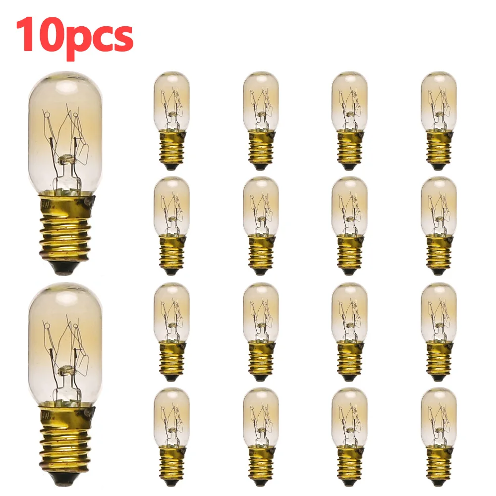 10 adet tuz lamba ampulü 15w E14 vida cüce ampuller buzdolabı aletleri fırın 220V-240V cüce ampuller aydınlatma aksesuarları