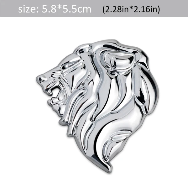 

1 шт. 3D металлическая голова льва, боковое крыло автомобиля, эмблема на задний багажник, наклейка, наклейки для JEEP Dodge BMW Mustang Volvo Jaguar