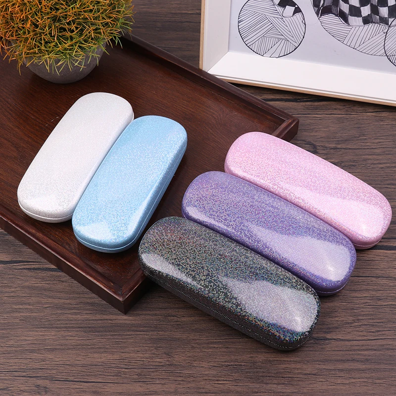 

PU Leather Myopia Glasses Case Bullet Buckle Box Optical Myopia Iron Box Student Simple Sunglasses Box Storage Box Compression