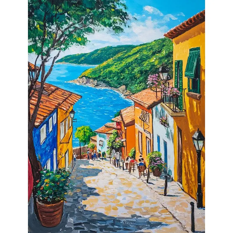 GATYZTORY рамка Diy картина по номерам комплект городской пейзаж ремесла краска холст