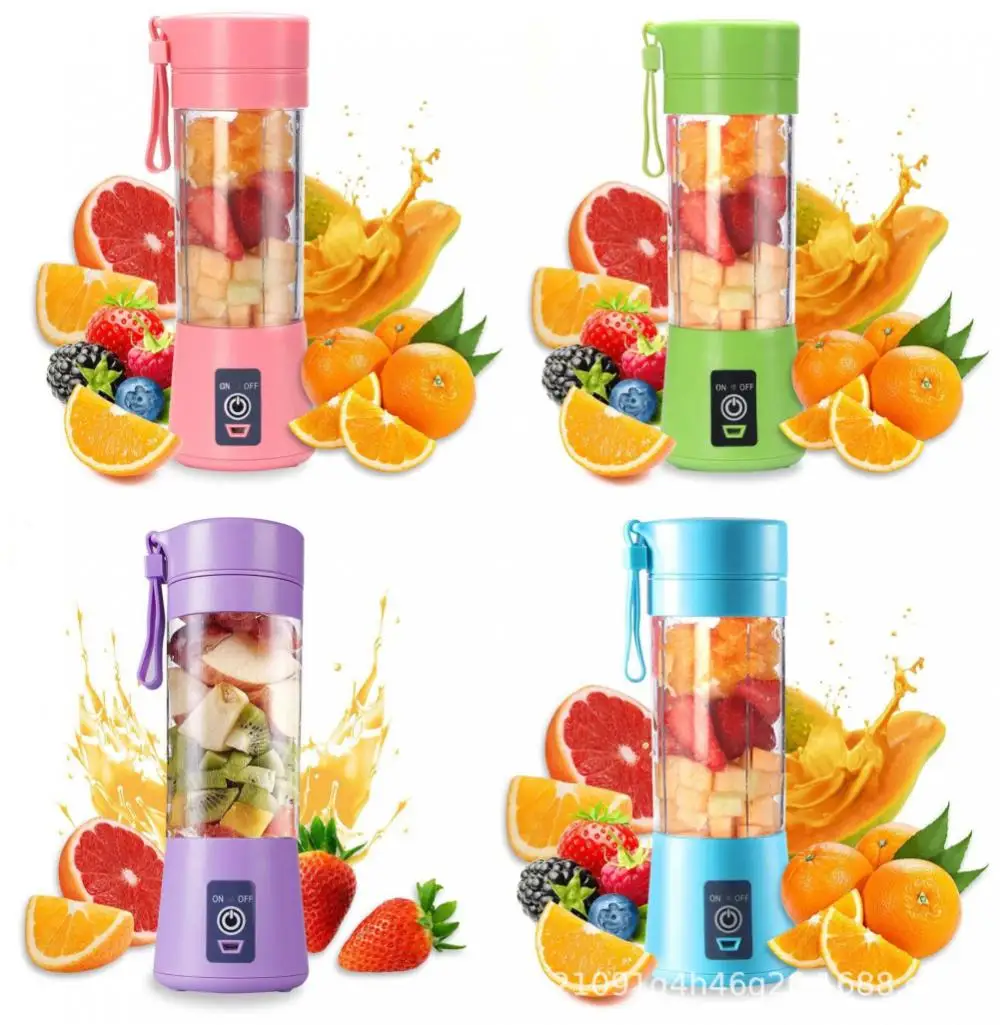 

380ML Mini USB Rechargeable Portable Blender Mixer 6 Blades Juicer Juice Citrus Lemon Vegetable Fruit Smoothie Squeezer