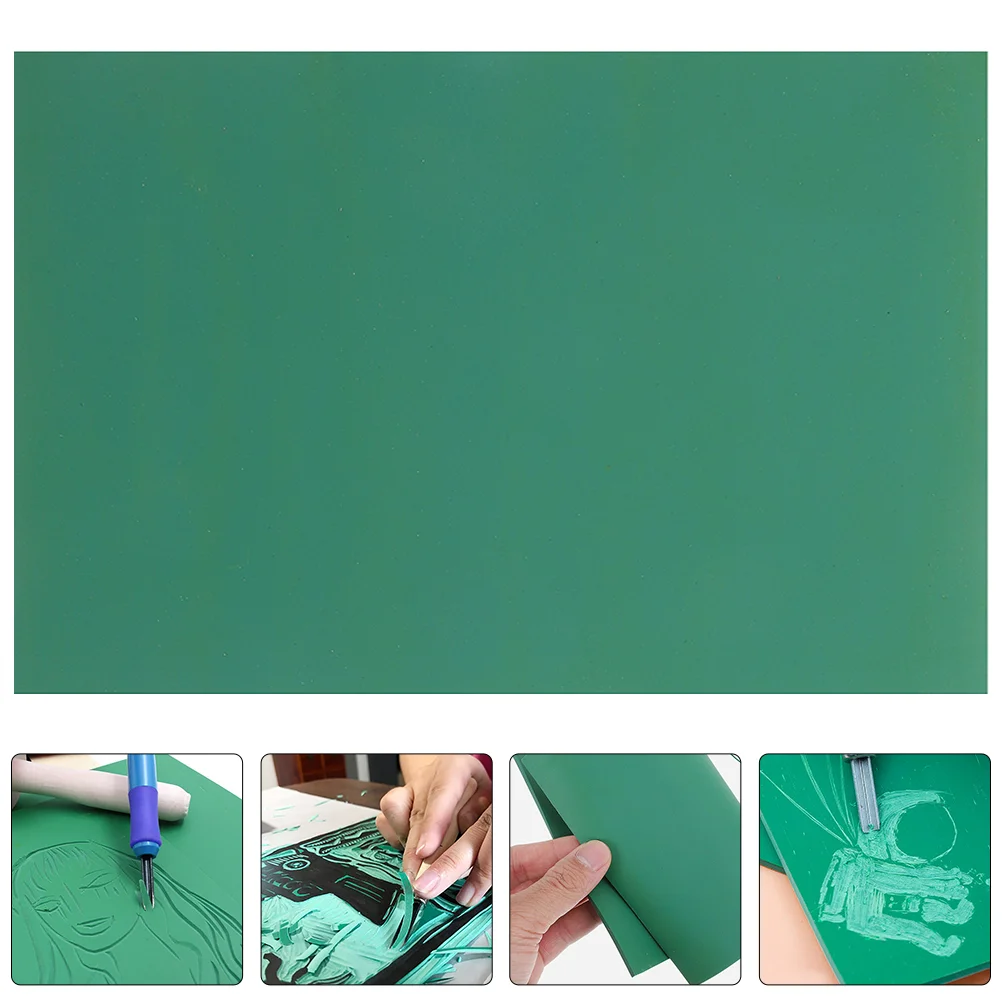 

4 Pcs Engraving Rubber Sheet Craft Cutting Mat Art Plate Major Non Skid Pads Professional Mats Board Pvc