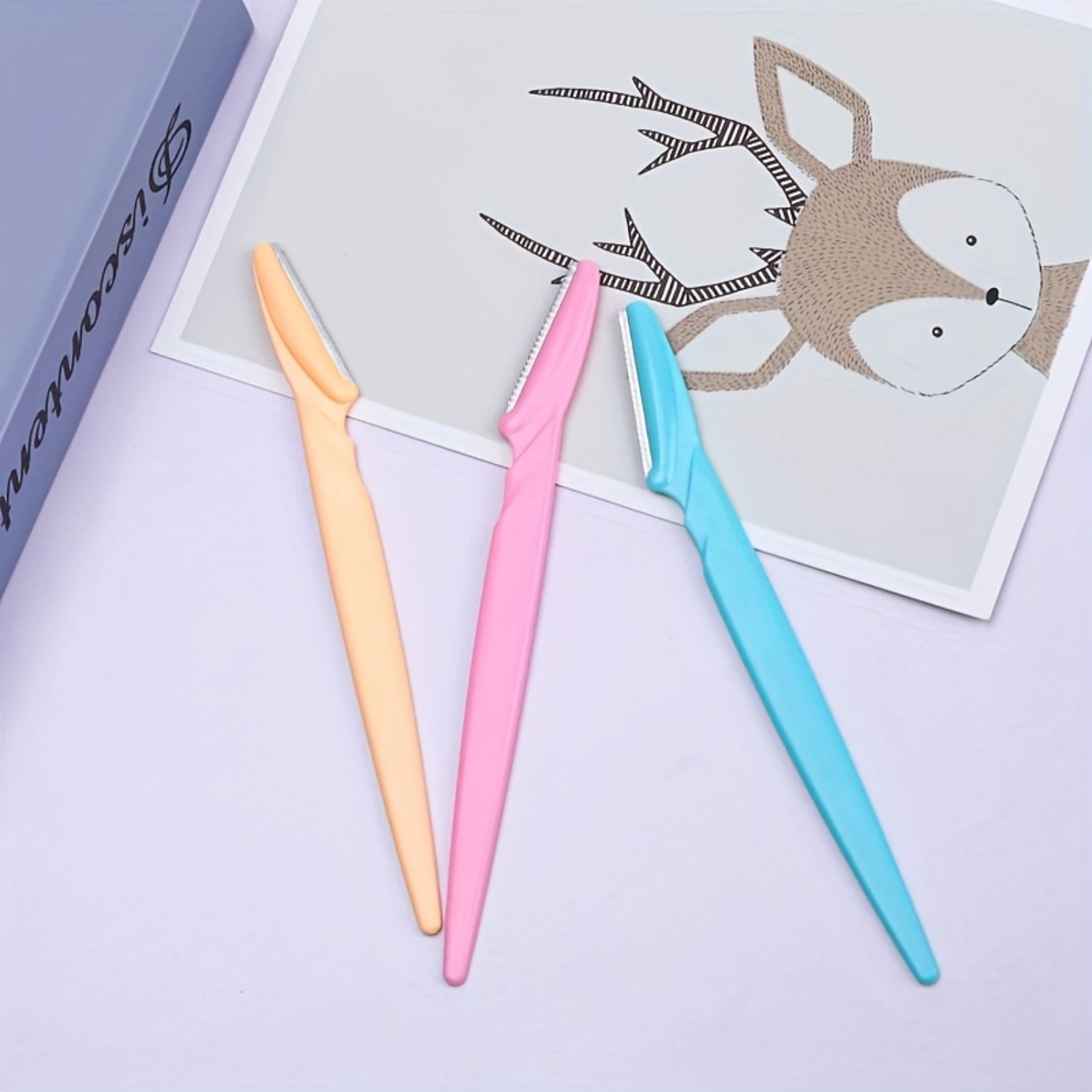 3 шт. прецизионные бритвы для бровей женщин и мужчин — многоразовые