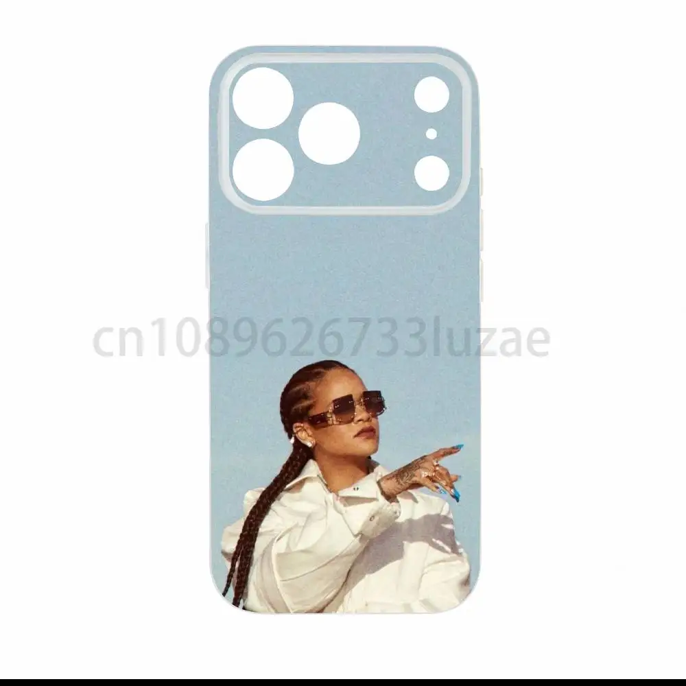Фото Мягкий чехол из ТПУ для iPhone 17, 16, 14, 15 Plus, 13, 12 ProMax, Air 11 с беспроводной зарядкой MagSafe от популярной певицы R-Rihannas №4