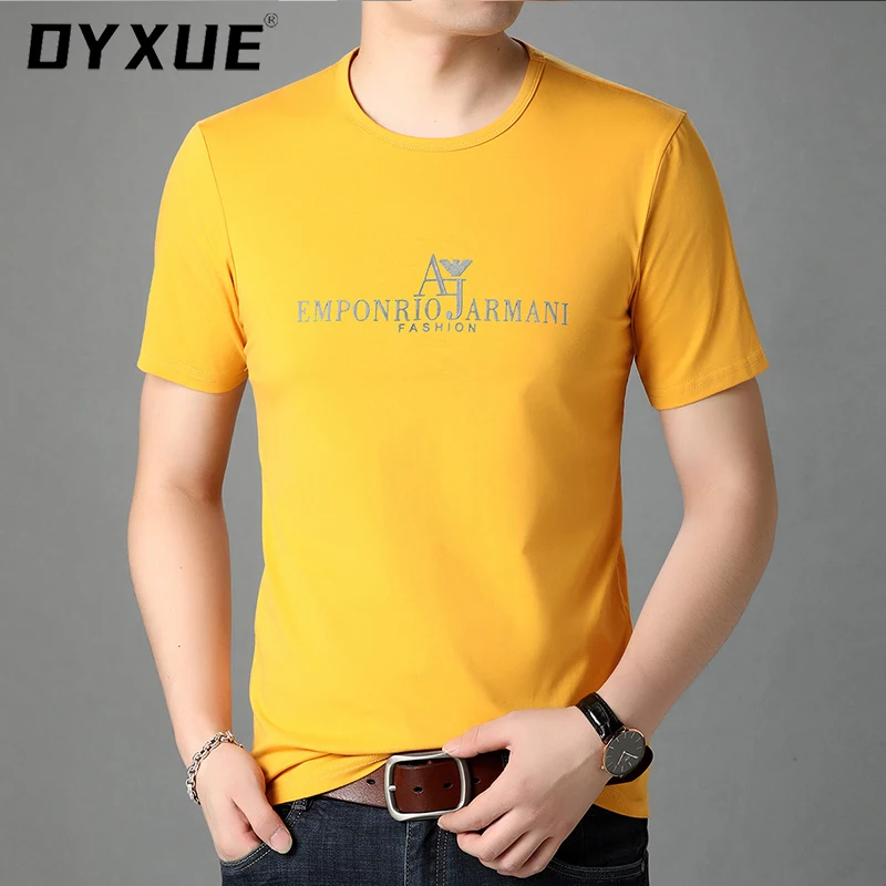 

New Brand 2022 Printing Korean Fashion High-quality T-shirt Men's Clothing Summer Short Sleeve Tops Top Soft Luxury New O Neck