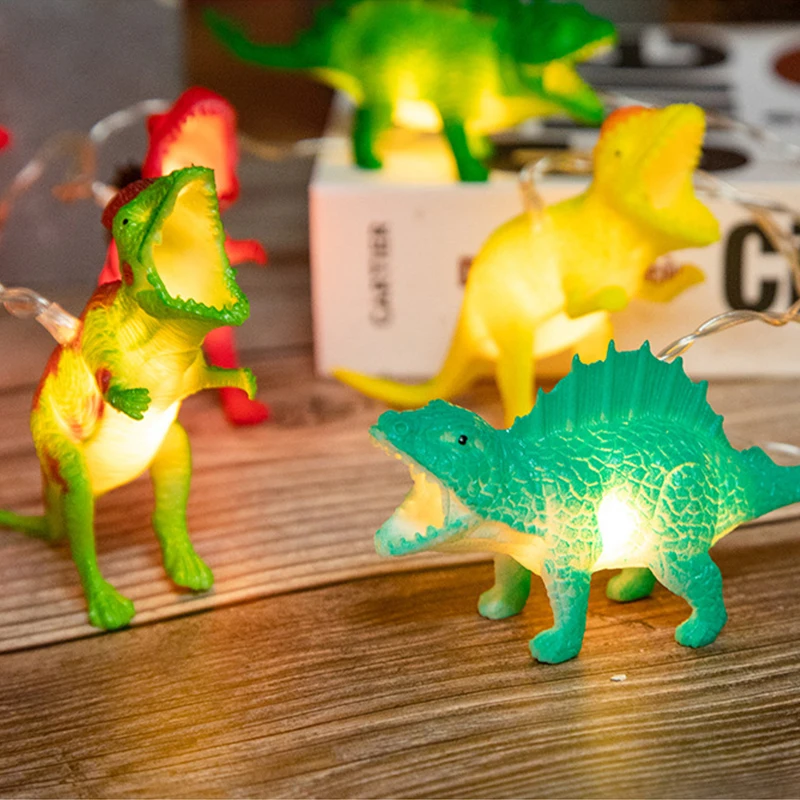Рождественское украшение VICKYO, светодиодная гирлянда динозавра, гирлянда для домашвечерние НКИ, детское украшение для дня рождения, вечерив...