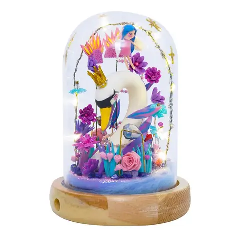 Новинка 2021, глина для моделирования 4 видов светодиодный стеклянной коробкой, цветная полимерная креативная глина «сделай сам», креативная игрушка, подарок для детей на день рождения