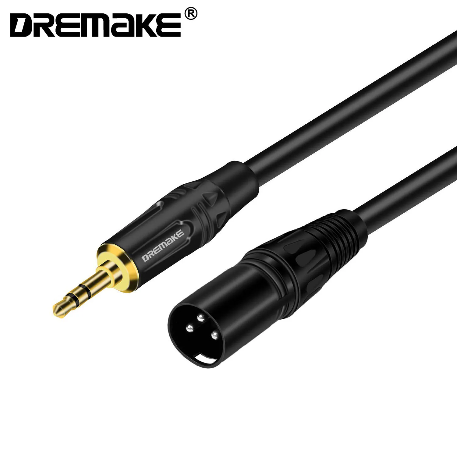 Balanced XLR Male to Jack 1/8 Inch Male Cable for Smartphones, Players, PCs, Laptop connect to Mixing Console, Amplifer, Speaker