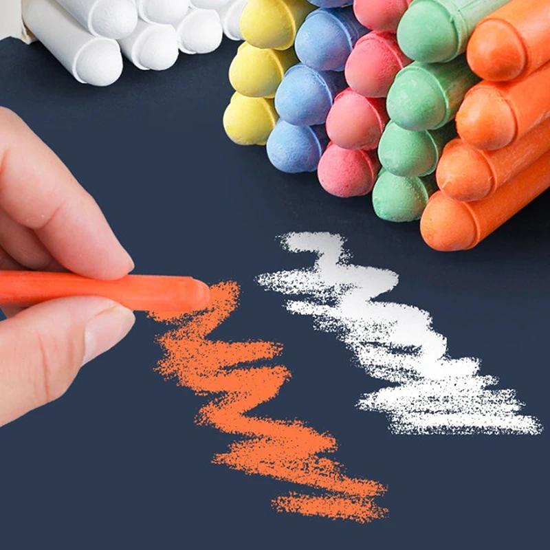 

6pcs Dust-free Environmental Protection Chalk Water-soluble Chalk Early Education Blackboard Green Board Stickers Graffiti Chalk