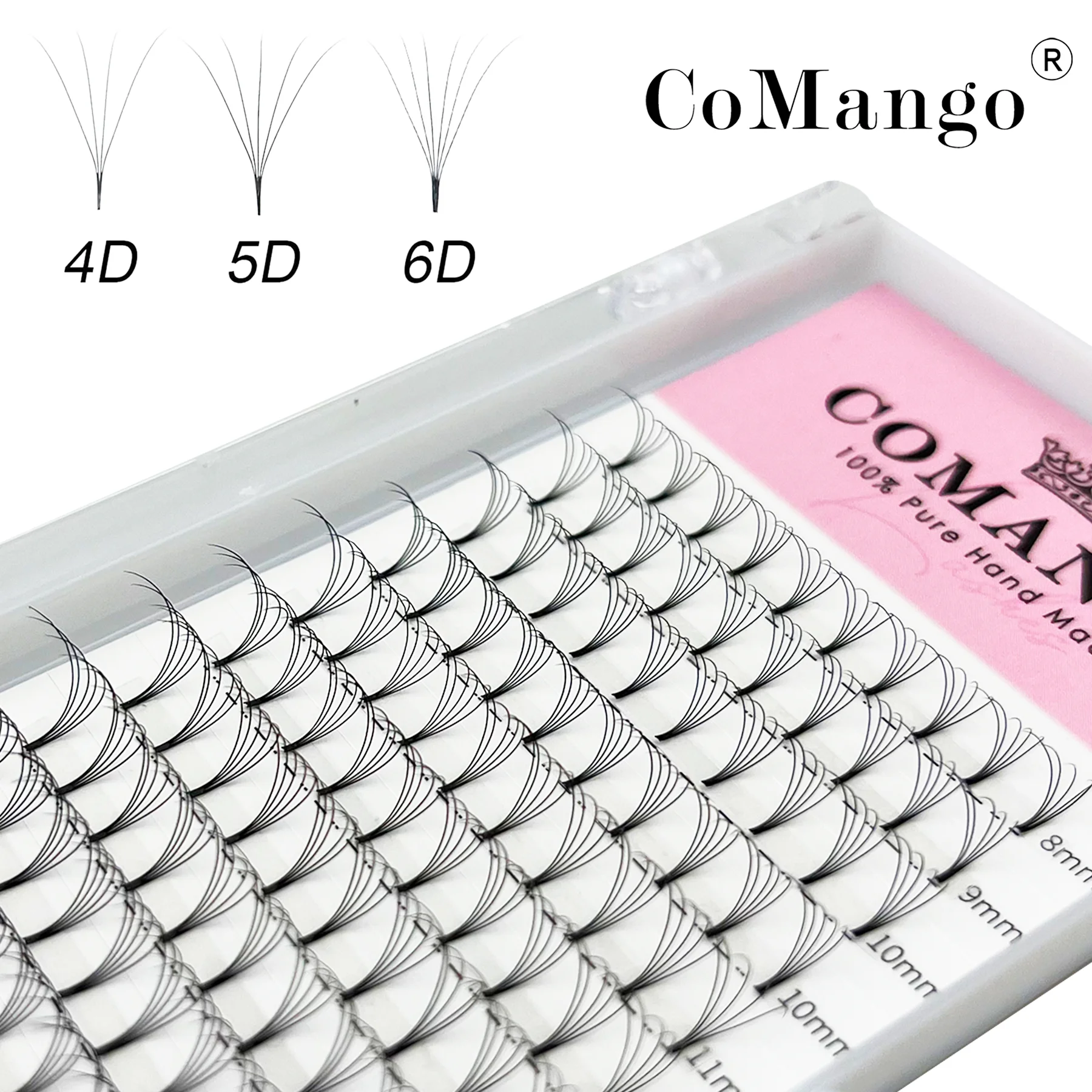 

Wholesale 12 Lines 3D 4D 5D 6D Premade Fans Russian Volume Mega Lashes 8-15mm & Mix Length Faux Mink Premium Eyelash Extensions