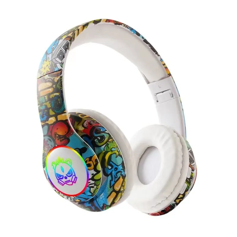 

Wireless Headset Flash Light Ear Headphones with Mic Bluetooth Headset Kids Earphone Stereo Music Game Headphone Girls Boys Gift