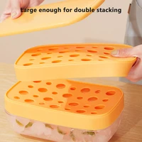 ice cube maker food grade silicone ice tray mold creative ice storage box with lid for household ice mold making box