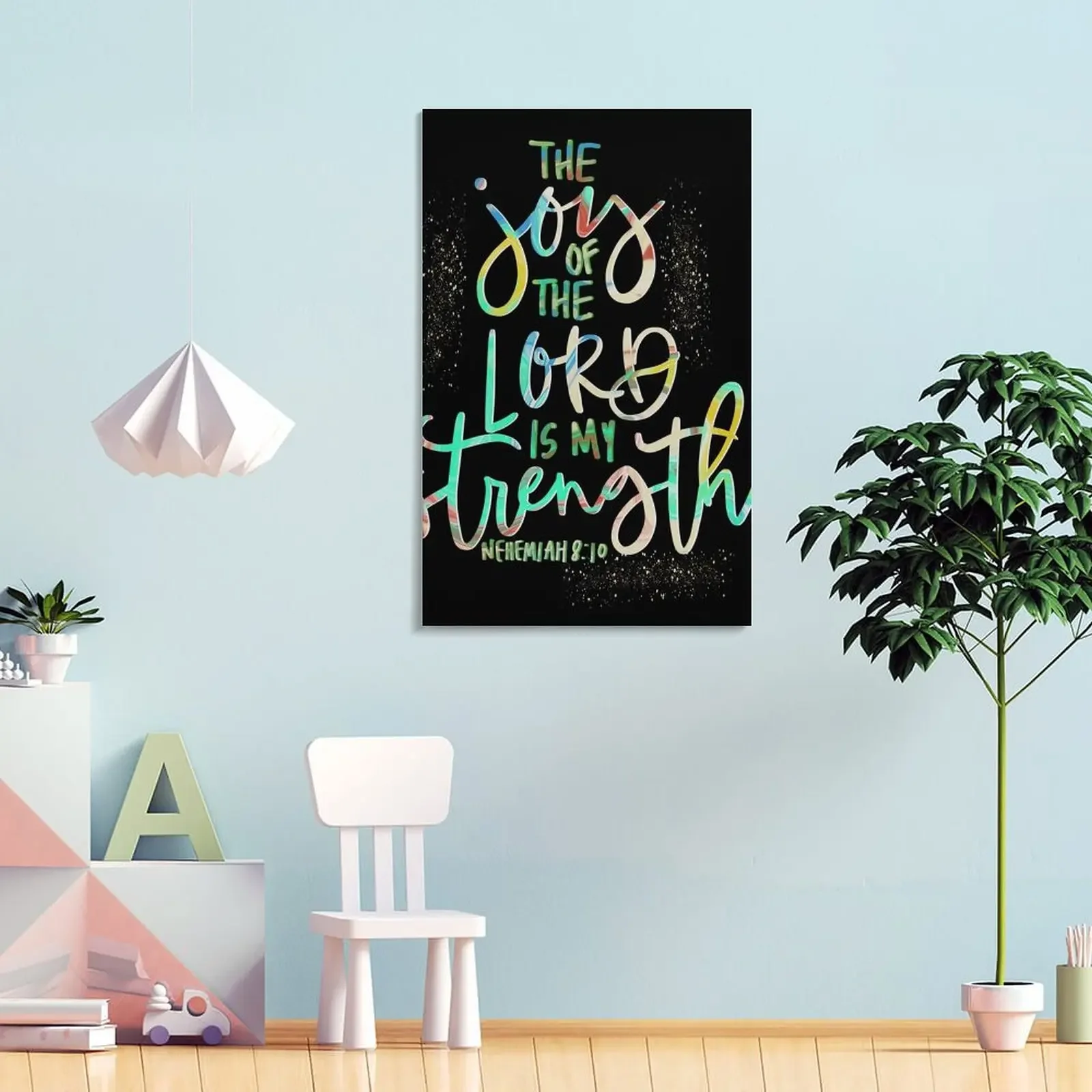 Радость Властелина-моя сила нехемия 8:10 Картина на холсте украшение из аниме
