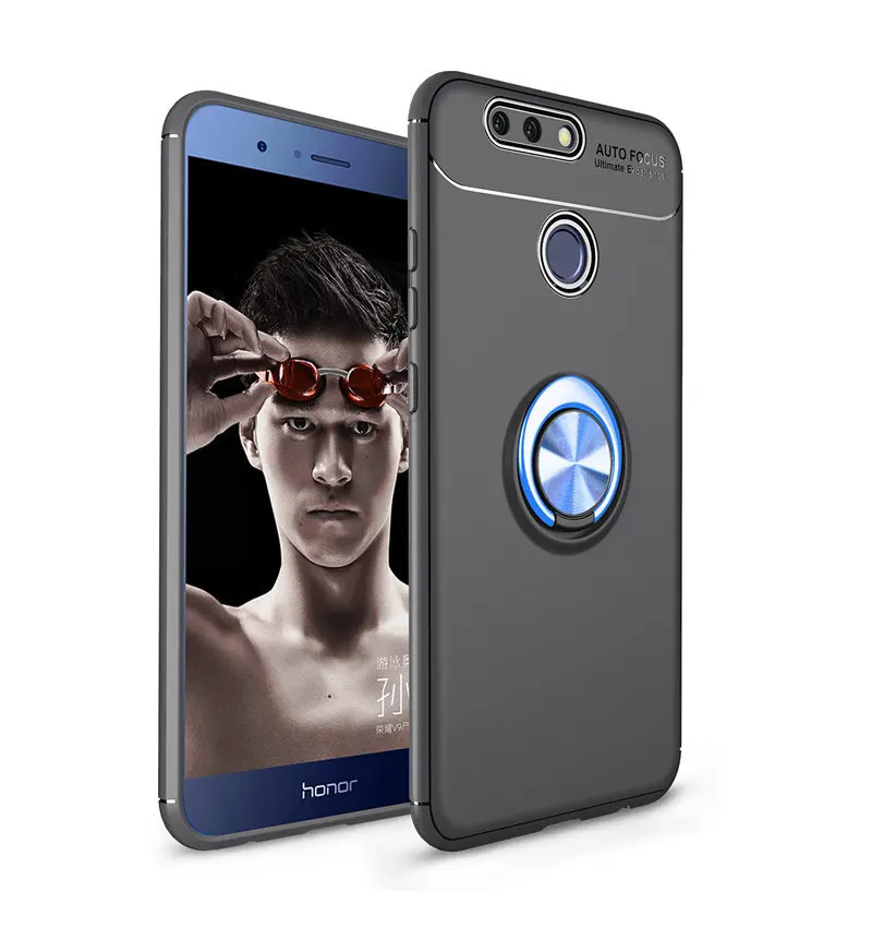Чехол для Honor 8 Pro L09, магнитный автомобильный держатель с кольцом, силиконовая Мягкая задняя крышка из ТПУ, чехол для телефона Honor 8 Pro, Honor 8 Pro, DUK-L09
