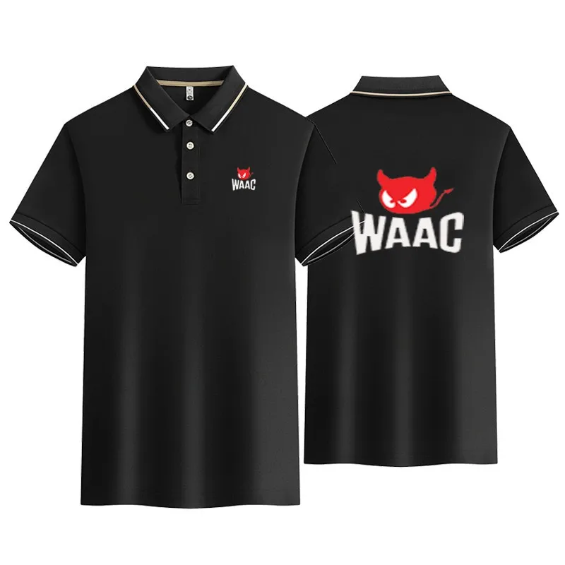 Golf Men's Summer Polo Shirt T-shirt Men's Short Sleeve Solid Button Breathable Polo Shirt Casual Business Men's Polo Shirt