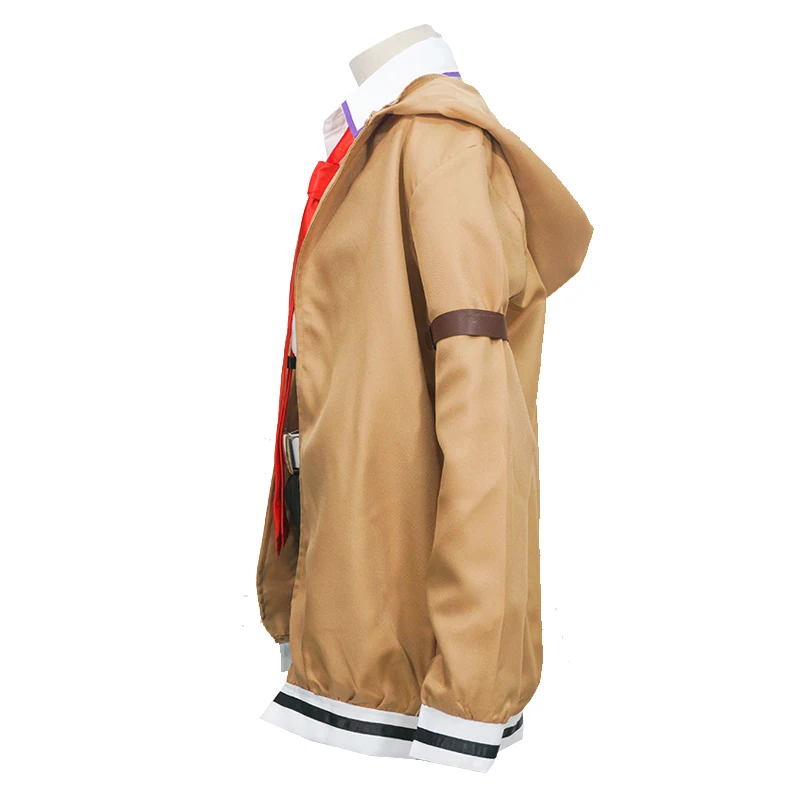 Steins Gate 0 Kurisu Makise Cosplay Costume Anime School Uniform Full Sets Coat + Shirt + Shorts Drop Ship