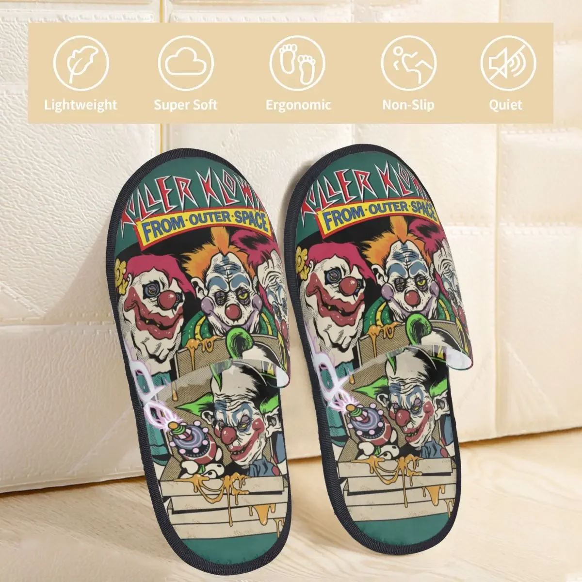 Тапочки пушистые для мужчин и женщин уютная специальная домашняя обувь с ужасной