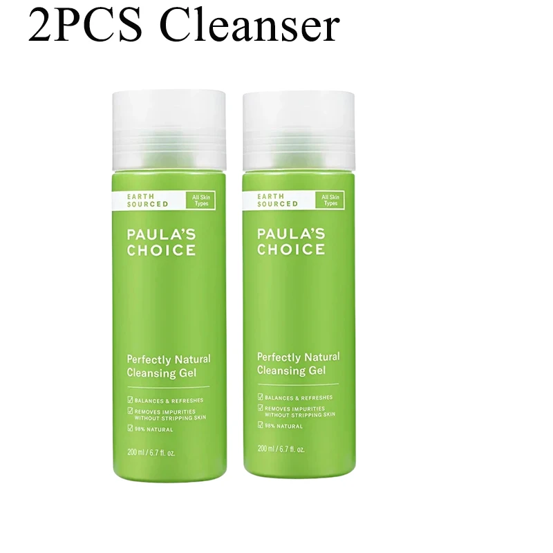 

2PCS Paula's Choice Perfectly Natural Cleansing Gel With Aloe Gentle Cleans Pores Oil Makeup Refreshed Skin Hydrating Face Wash