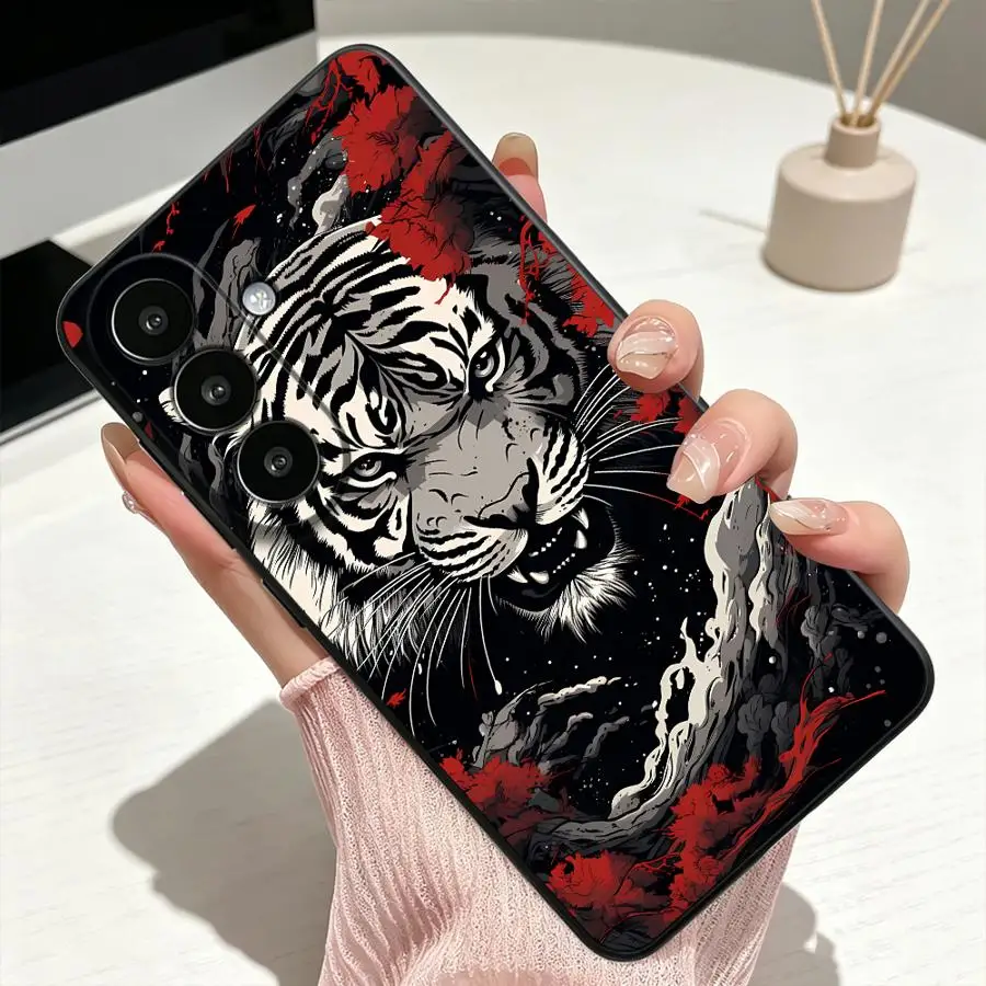 Фото Чехол для телефона Samsung Galaxy S26 Ultra S20 S21 FE S26+ S24 S10 S9 Note 20 8 9 10 S25 Plus S23 S25+ S24+ с изображением рычащего тигра №4