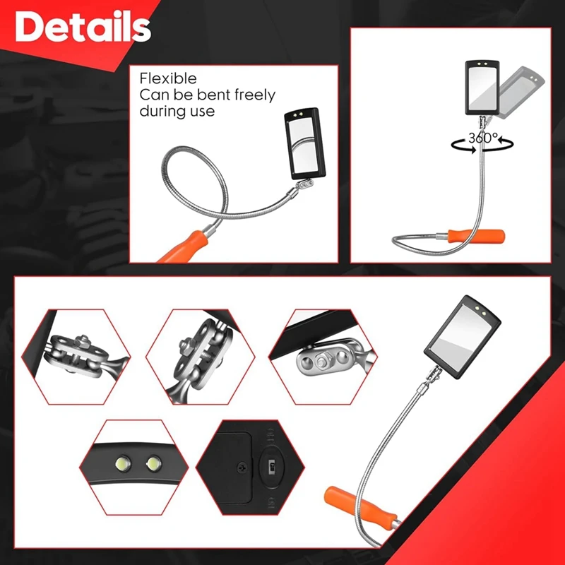 Набор телескопических магнитных инструментов магнитный фонарик с зеркалом для