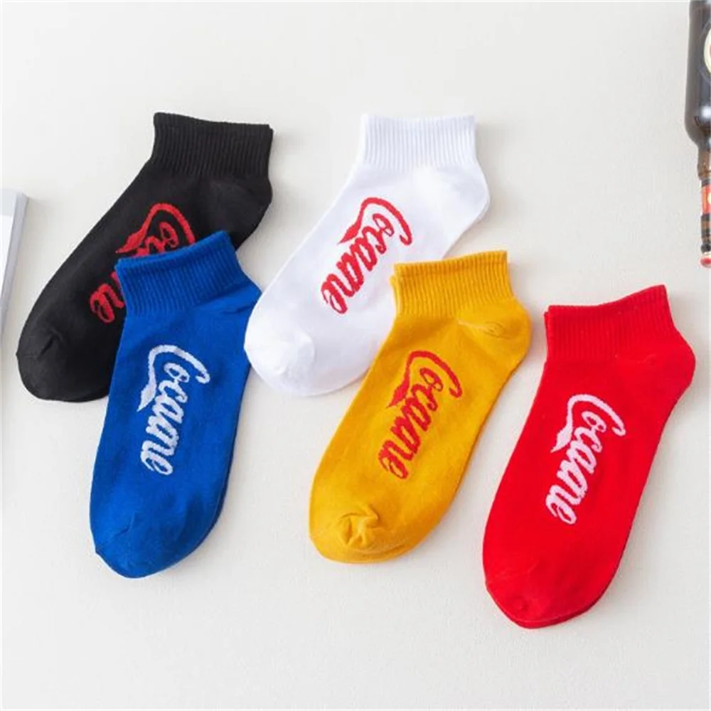 

Men Trendy Socks Personality Letter Cotton Nude Socks Men Women Street Tide Brand Hip Hop Socks Casual Pure Color Cotton Socks