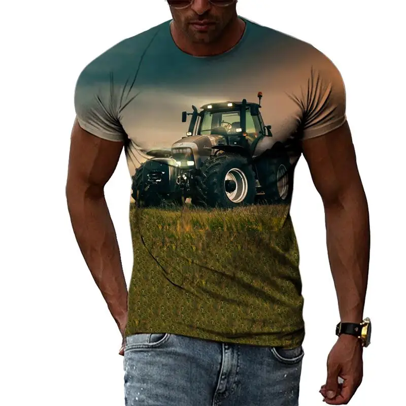 

New Tide Summer Fashion Interesting Picture T-shirts Casual Print Tees Hip Hop Personality Round Neck Short Sleeve Tops