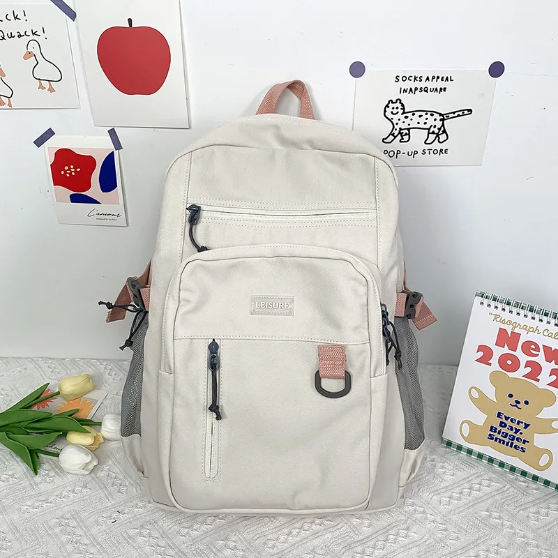 Fashion backpack female junior high school students high school students Japanese simple schoolbag leisure Computer Backpack