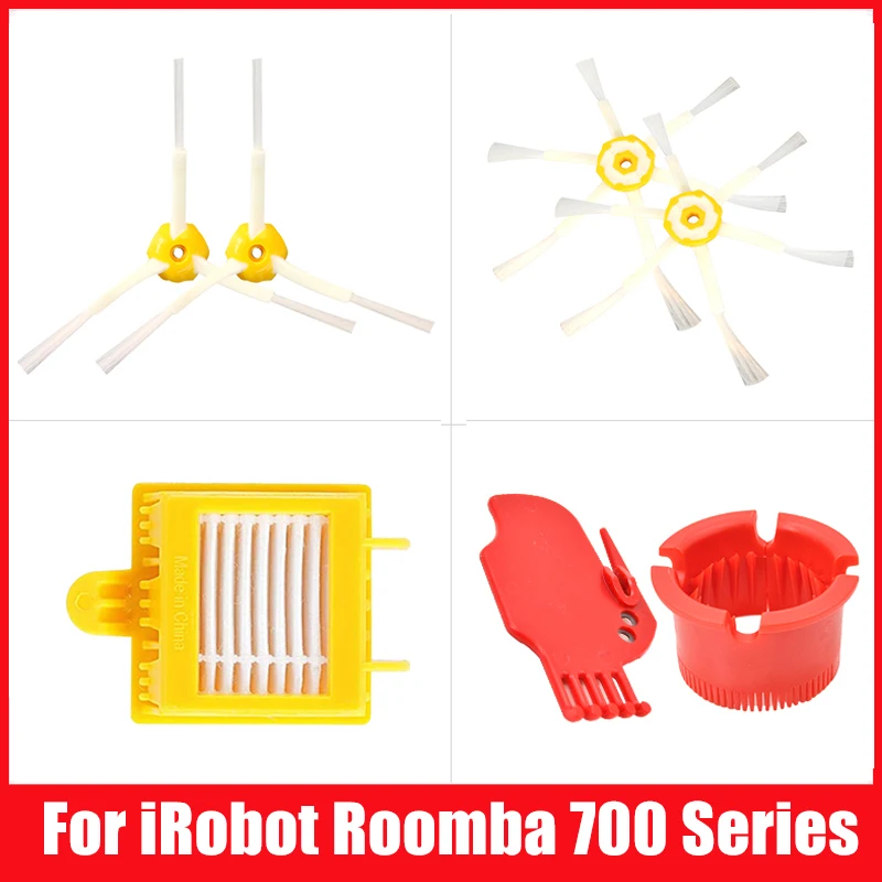 

For iRobot Roomba 700 Series 760 770 772 774 775 776 780 782 785 786 790 Accessories HEPA Filter Side Brush Replacement Kit