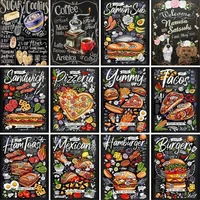 gatyztory frame diy painting by numbers handpainted unique gifts 60x75cm food poster picture by number home decor art