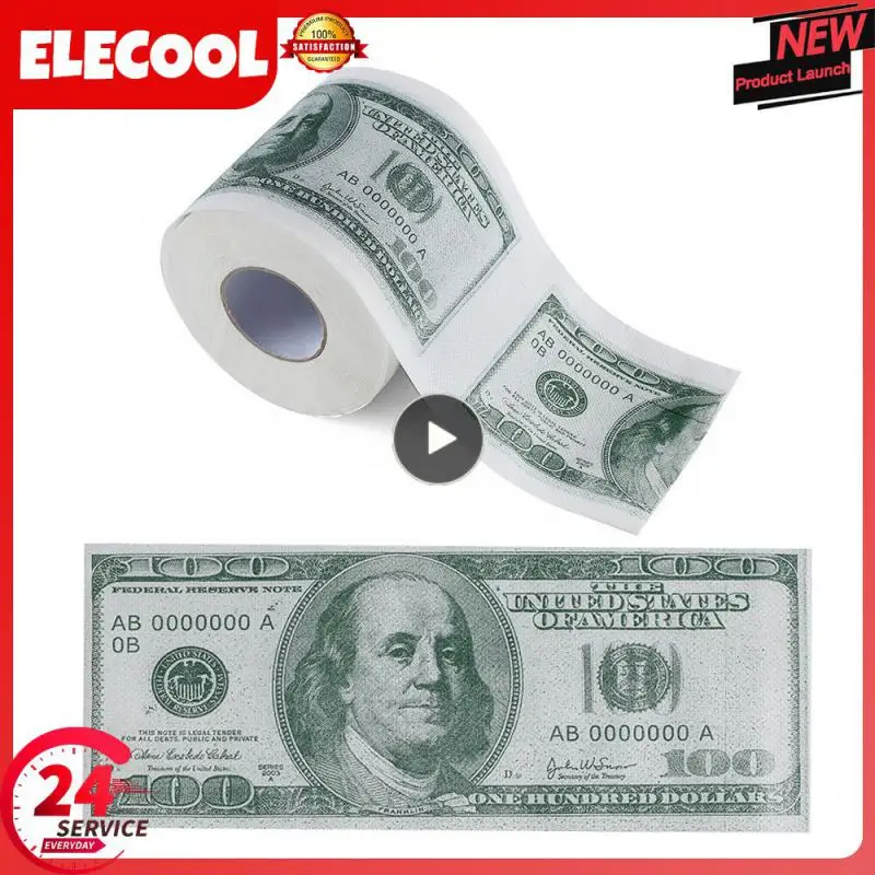 

1~10PCS Funny One Hundred Dollar Bill Toilet Roll Paper Money Roll $100 Novel Gift Toilet Tissue Sanitary Paper Wood Pulp Paper