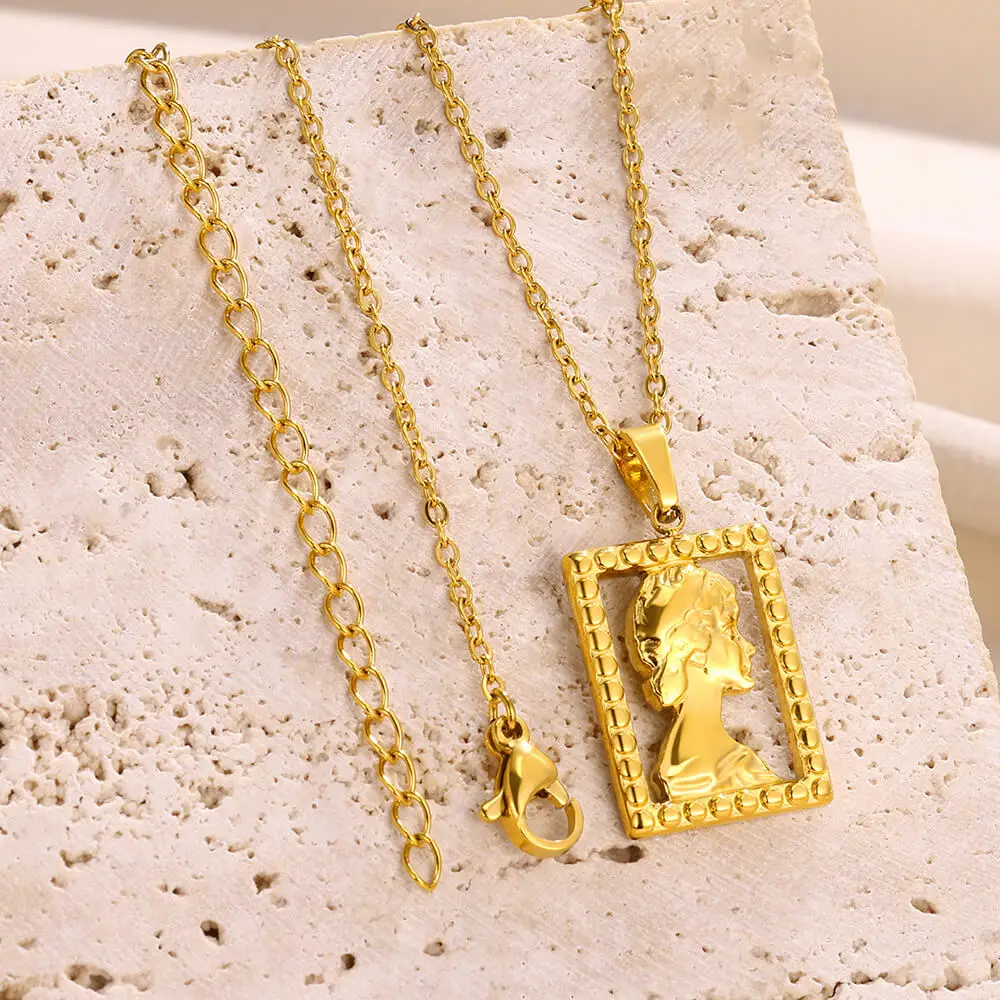 Модное квадратное женское ожерелье подвеска-чокер ювелирные изделия из