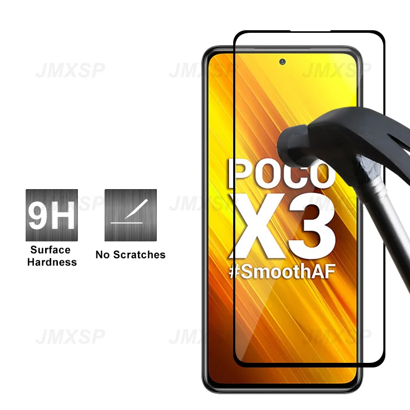 Защитное стекло 4 в 1 для Xiaomi Poco X3 M4 M3 M2 F2 Pro закаленное X4 NFC F3 GT F1 X2 C3 стеклянная