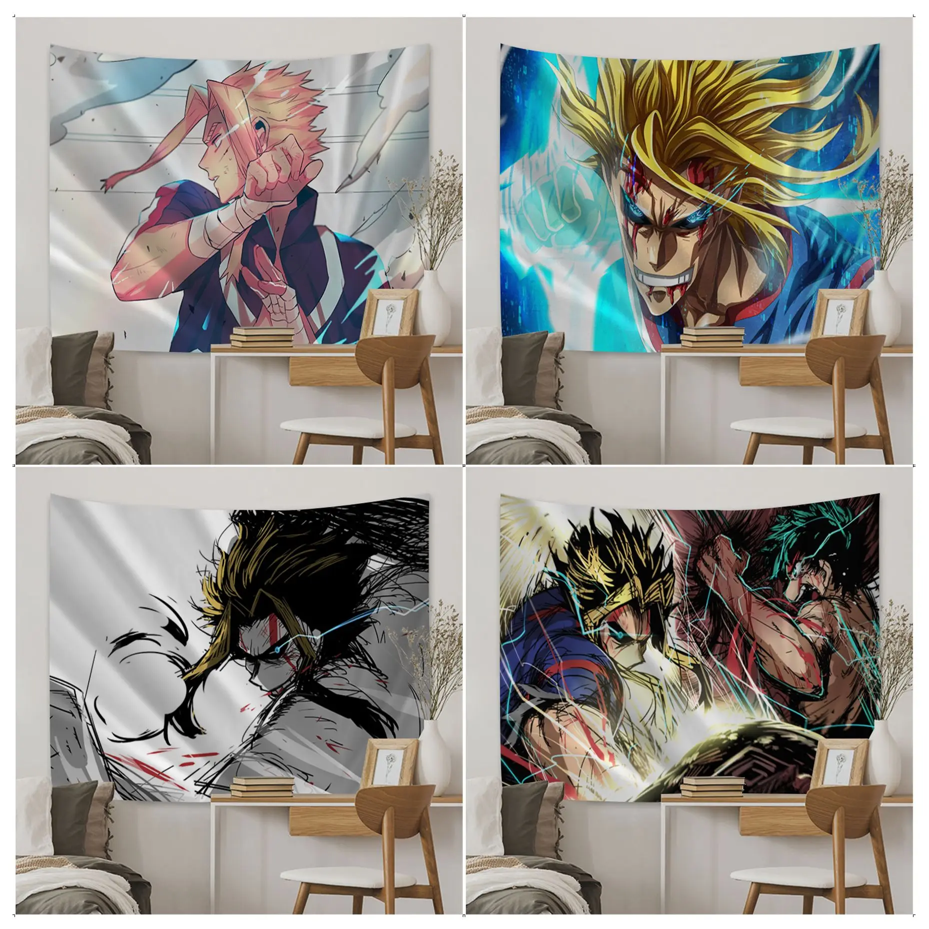 

My Hero Academia All·Might Printed Wall Tapestry Indian Buddha Wall Decoration Witchcraft Bohemian Hippie Kawaii Room Decor