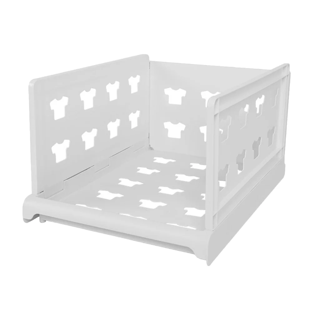 

Штабелируемая пластиковая корзина для хранения, органайзеры для шкафа, Штабелируемая корзина для гардероба