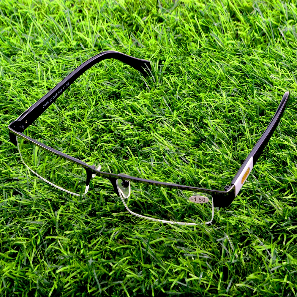 

Мужские очки для чтения с полуободковой оправой из титанового сплава с 12-слойным покрытием + 0,75 + 1 + 1,25 + 1,5 + 1,75 + 2 + 2,25 + 2,5 + 3 + 2,75 + 3,25 + 4