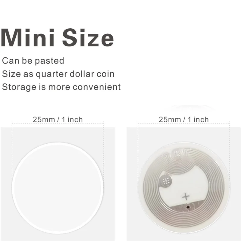 50 шт. NFC Ntag216 наклейка NFC-теги 216 тег карты 13 56 МГц NFC-тег наклейки 888 байт памяти