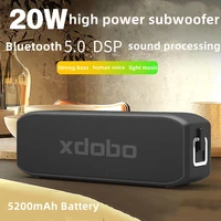 xdobo win 2020 sound bar bluetooth speaker waterproof outdoor column portable subwoofer with tws tf music center for computer