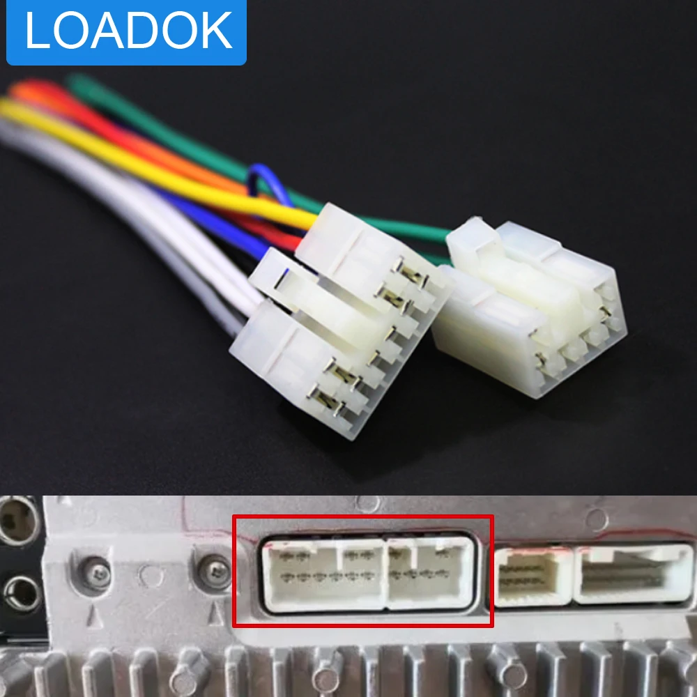 

6 контактов + 10 контактов автомобильная стереосистема проводка жгут проводов Соединительный кабель для адаптера для Toyota Corolla RAV4 Prius Highlander Yaris Previa