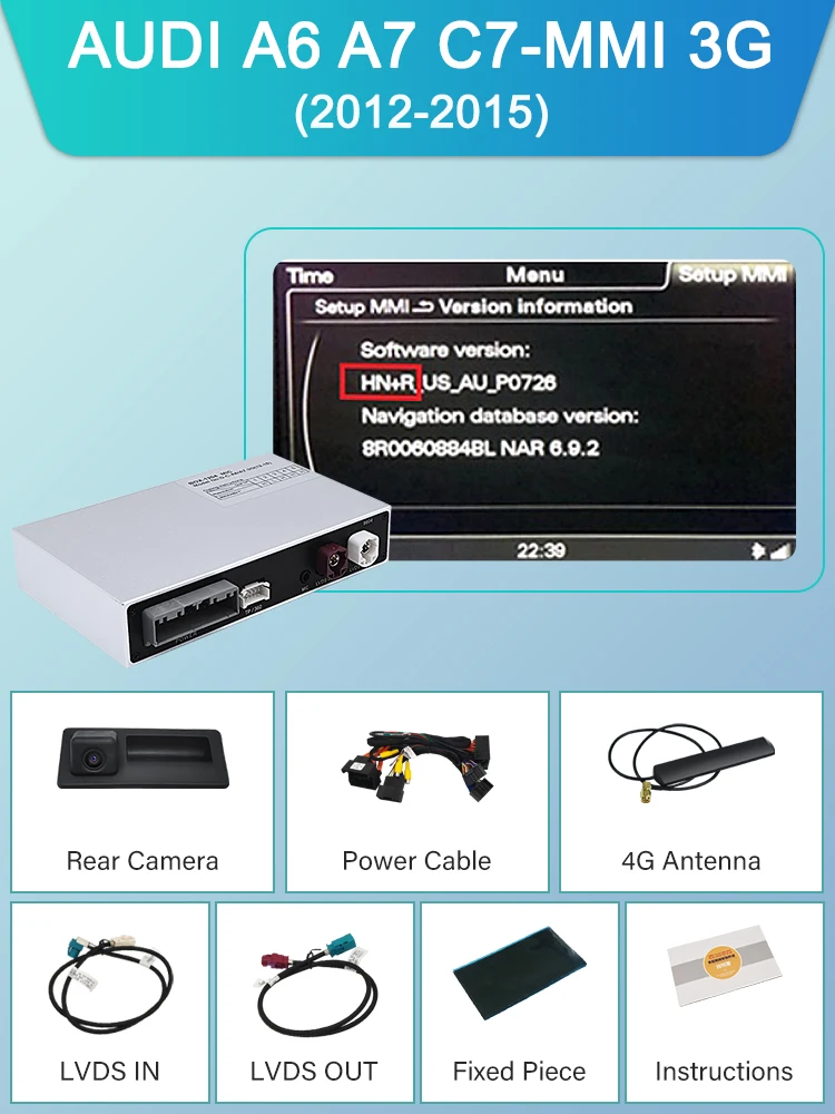 

Беспроводной модуль CarPlay для Audi A6 A7 C7 MMI3G 2010-2015 RMC 2012-2018 MHI MIB 2016-2018 Car Play Box Android Auto Camera