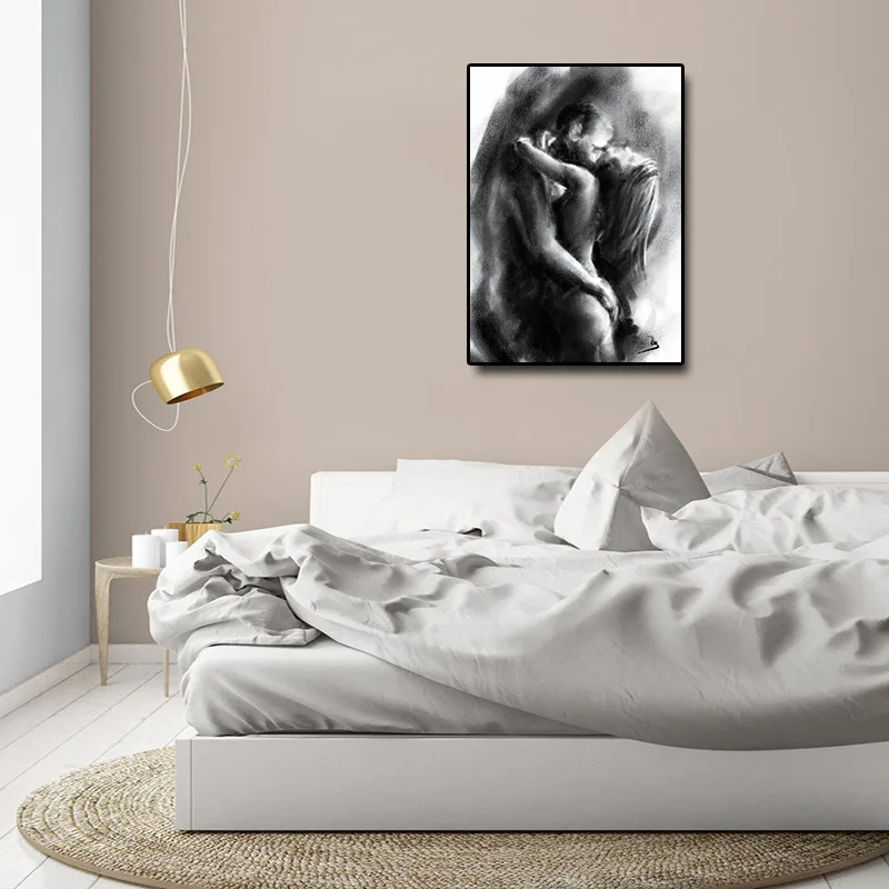 Абстрактная картина для влюбленных обнаженное тело плакат из комиксов