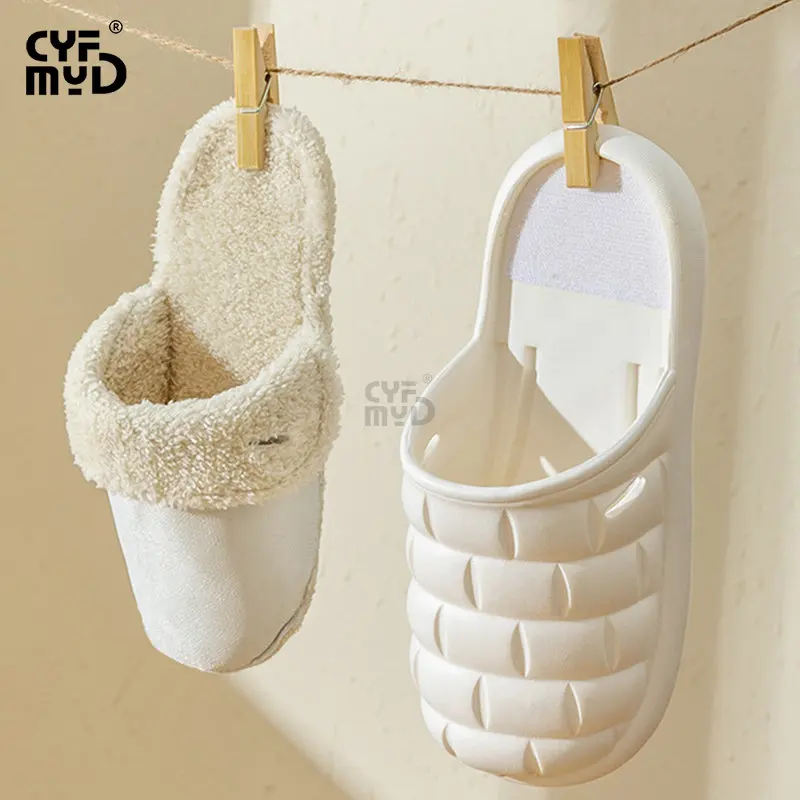 Detachable Plush Slippers for Women EVA Water Proof Soft Slippers Female Winter Warm House Slipper Fashion Non Slip Indoor Shoes