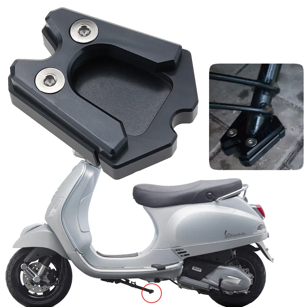 

For Vespa GTS GTV 3Vie Motorcycle Kickstand Extension Plate Foot Side Stand Enlarge Pad