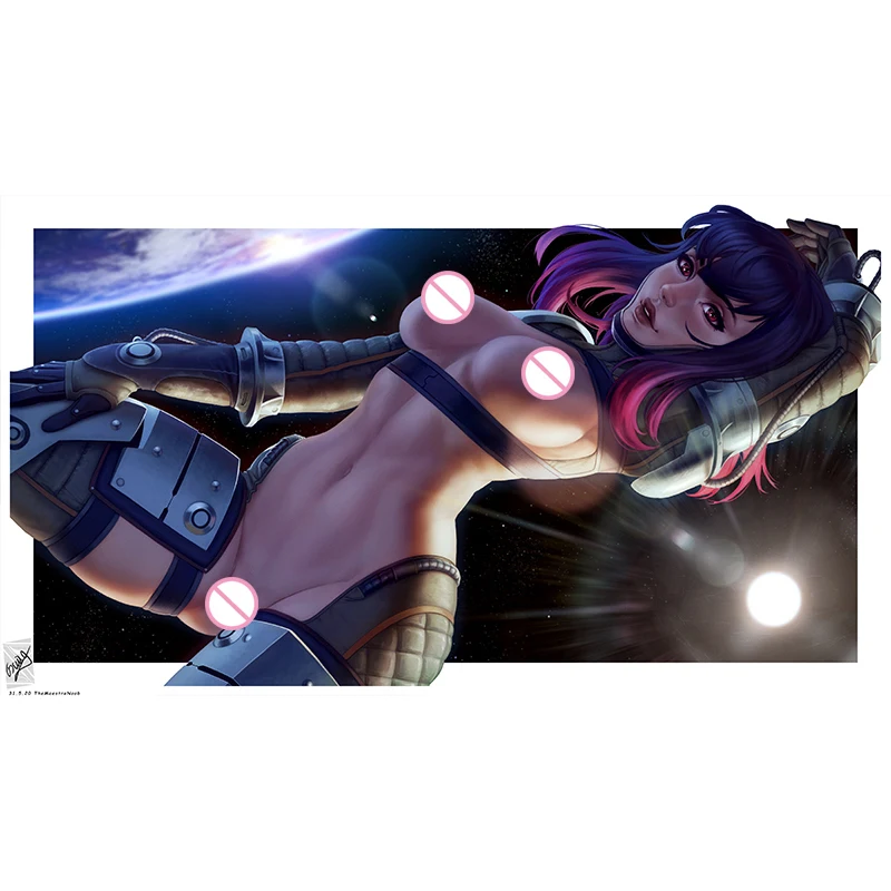 

Print Canvas Game space fighter Nude Sexy Girl Art Poster 40x60 50x70 60x90 Custom Living Room Bedroom Hanging Picture