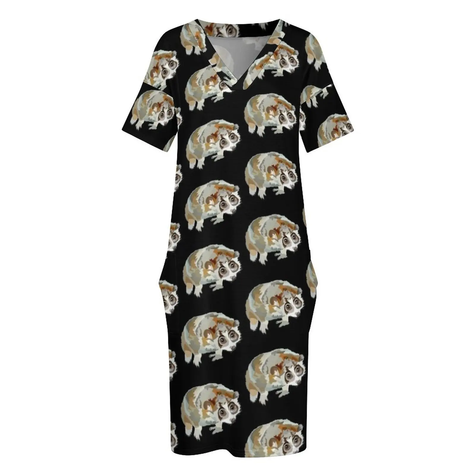 Pygmy slow loris Свободное платье с карманами женская одежда новые поступления 2025 года