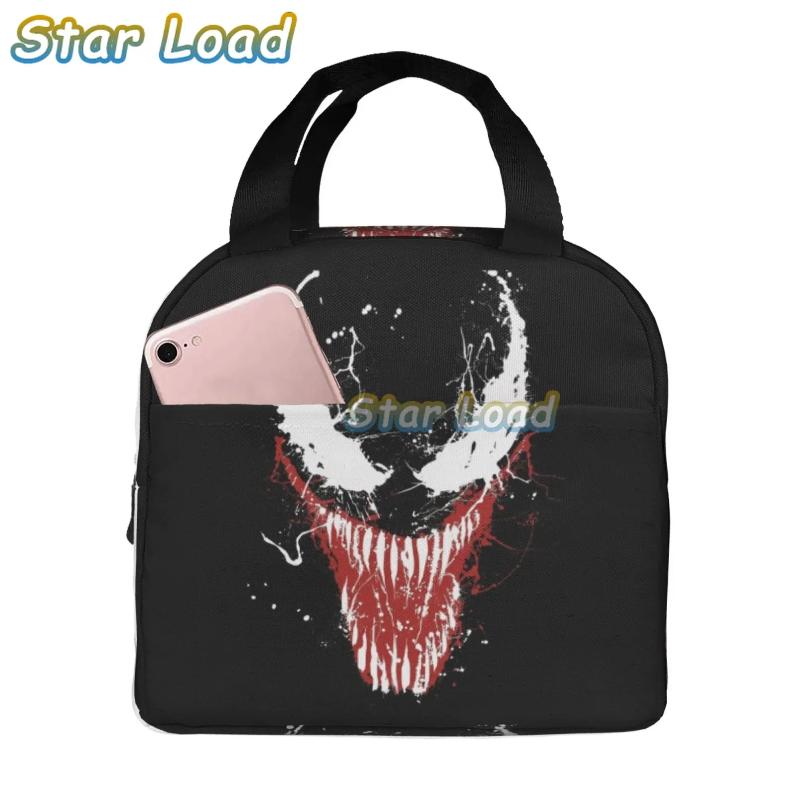 

Children's Cooler Lunch Bag VENOM Picture 3D Printing Kids School Thermal Bag Outdoor Picnic for Food Lunch Bag Girls Boys