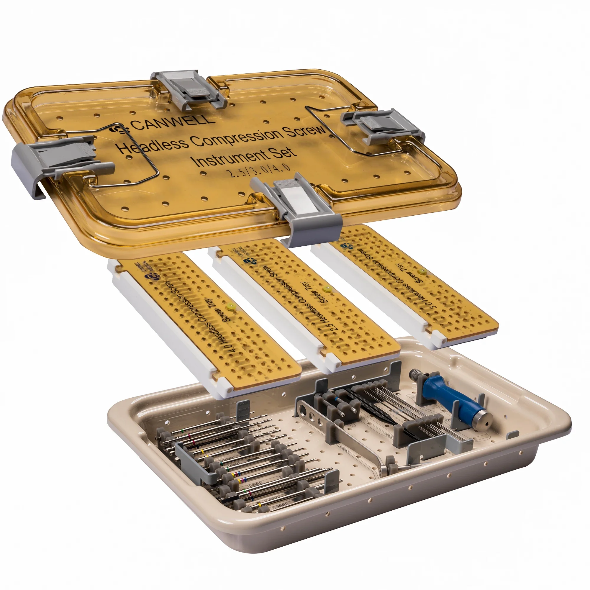Набор винтовых инструментов Canwell Medical Herbert ортопедические инструменты 2 5/3 0/4 0