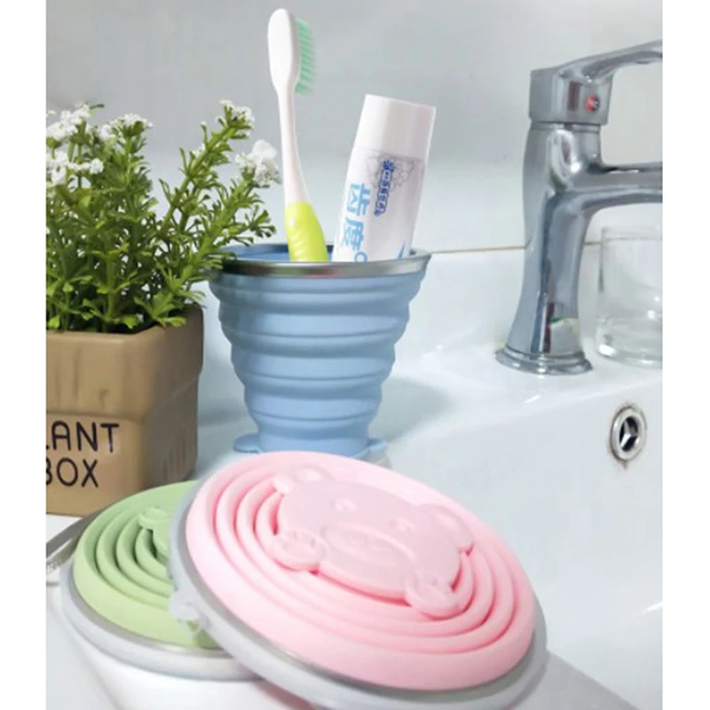 Складная чашка складная телескопическая силиконовая бутылка для воды чашки