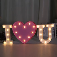 led marquee 26 alphabet light up letters sign for night light wedding birthday party home bar decoration battery operated